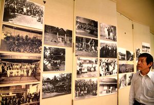 板東俘虜収容所をテーマにした写真も公開される企画展「ドイツと日本を結ぶもの」＝鳴門市ドイツ館